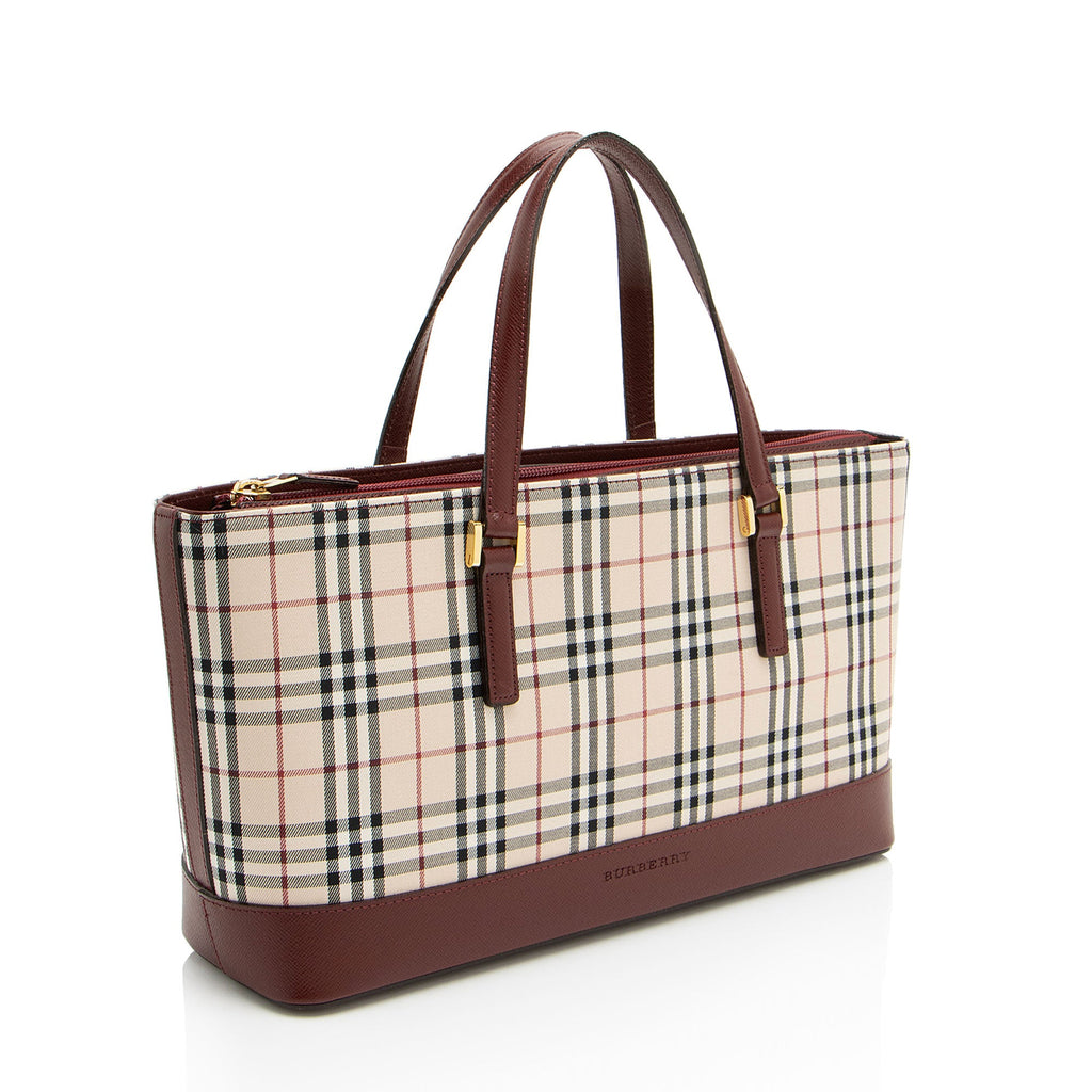 Burberry Vintage House Check E/W Tote
