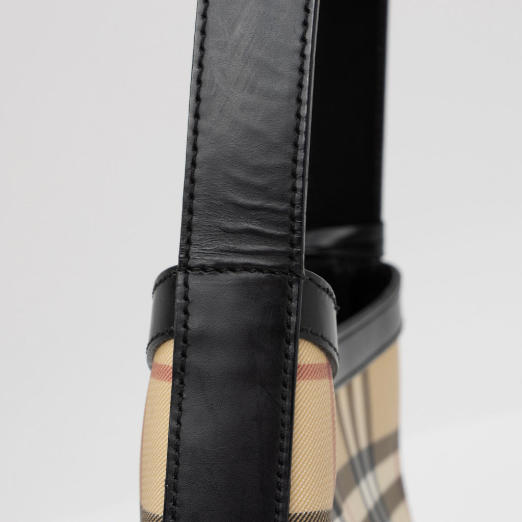 Burberry Vintage Nova Check Heath Shoulder Bag (SHF-cIAPyv)