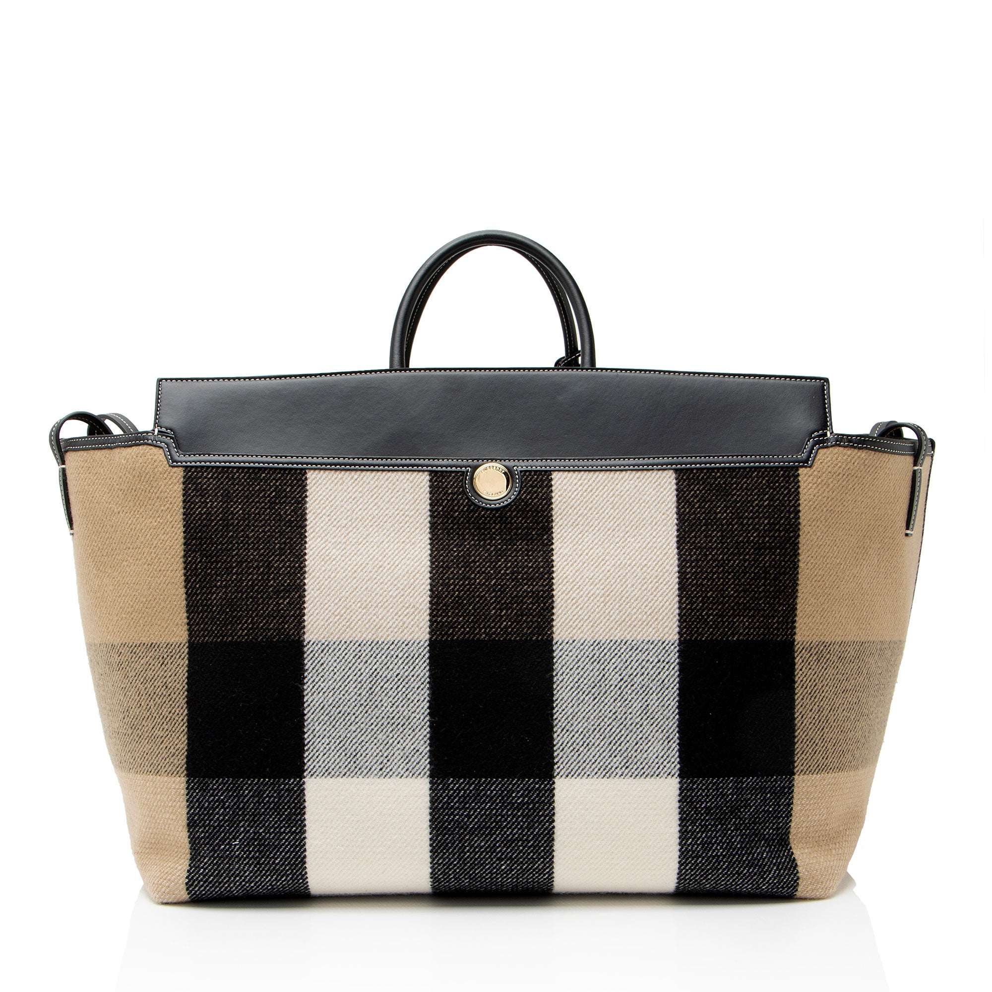 Burberry Wool Check Society XL Tote