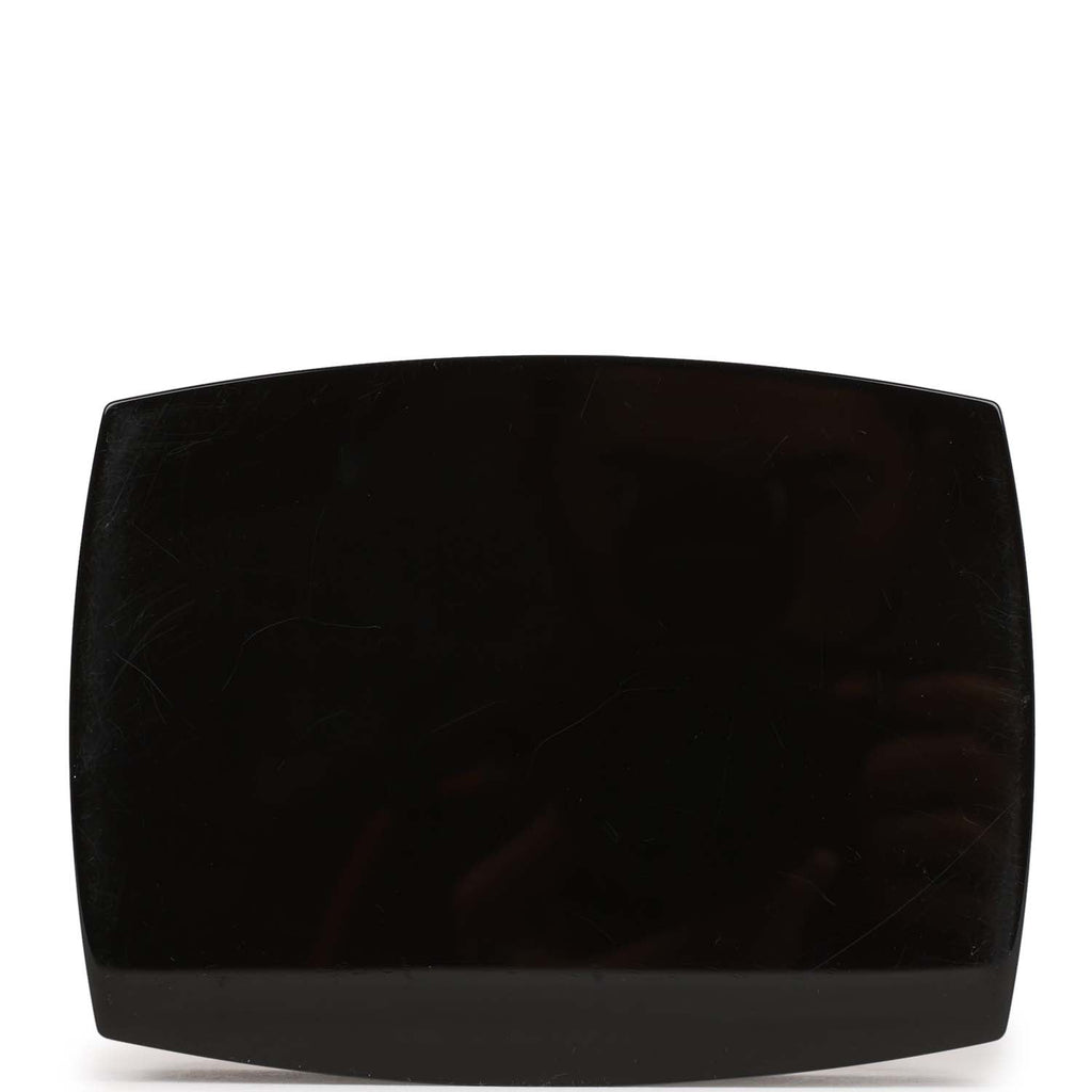Chanel Minaudiere Compact Clutch Black Acrylic Silver Hardware