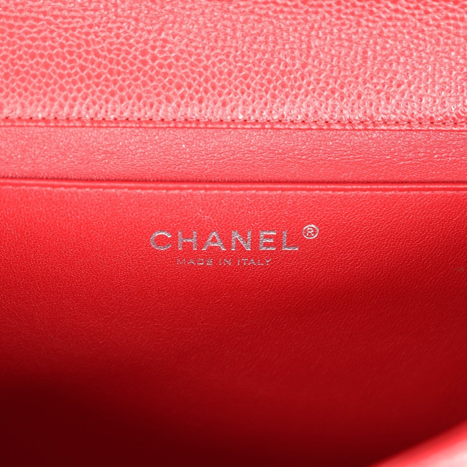 Chanel Clutch with Chain Bag Red Caviar Silver Hardware - Remaining Balance