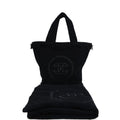 Chanel Coco Beach Tote Black Terry Cloth with Towel