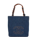 Chanel Vintage CC Denim Tote Bag