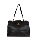 Chanel Vintage Supermodel Tote Black Caviar Gold Hardware