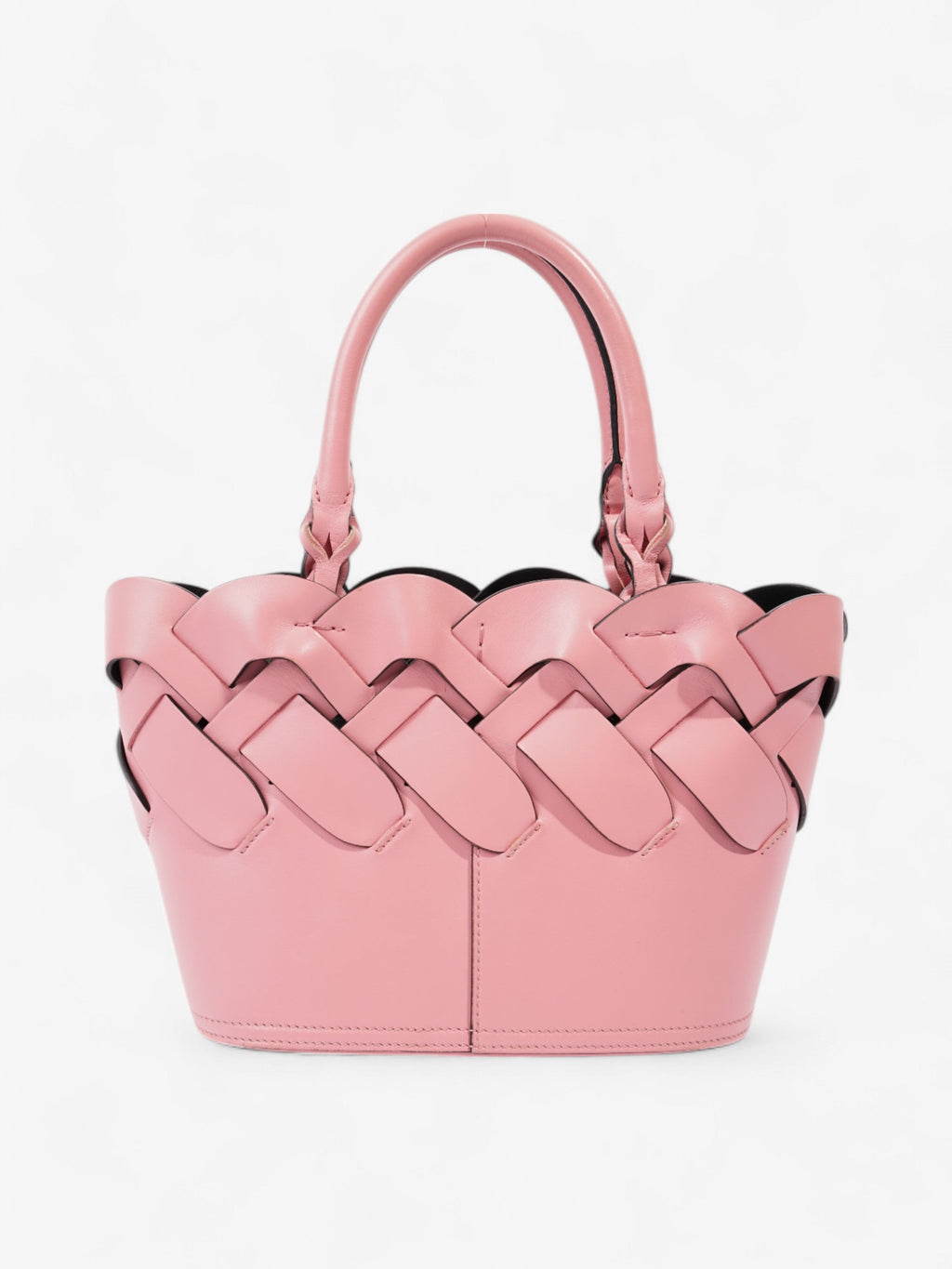 Prada Woven Leather Tote Pink