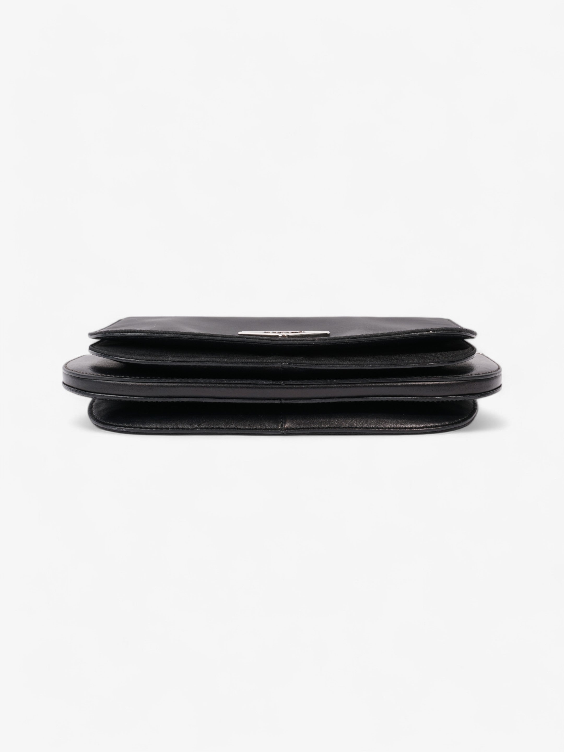 Prada Nylon and Leather Shoulder Bag in Black Black Nylon