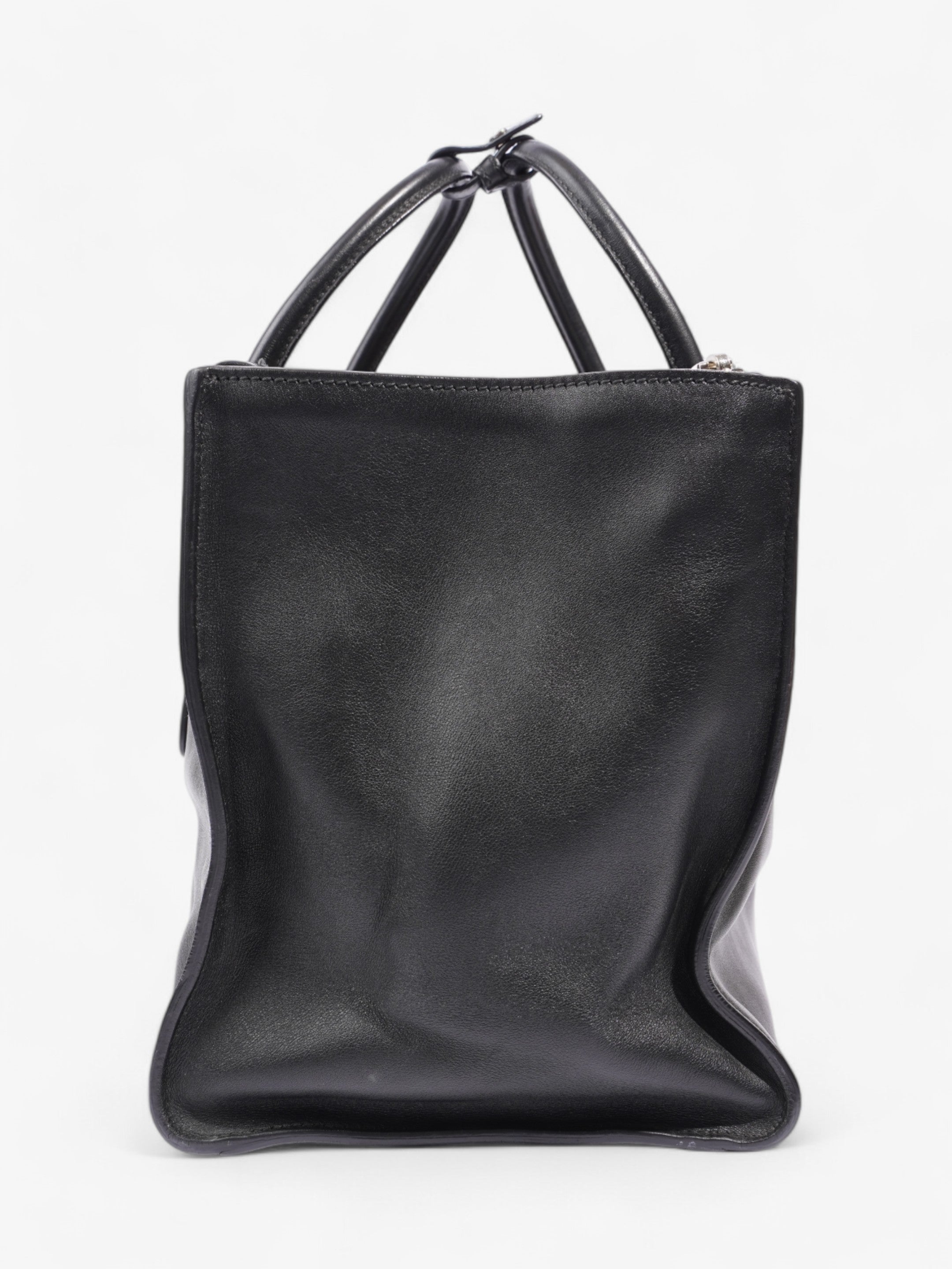 Prada Twin Pocket Tote Black Leather Medium
