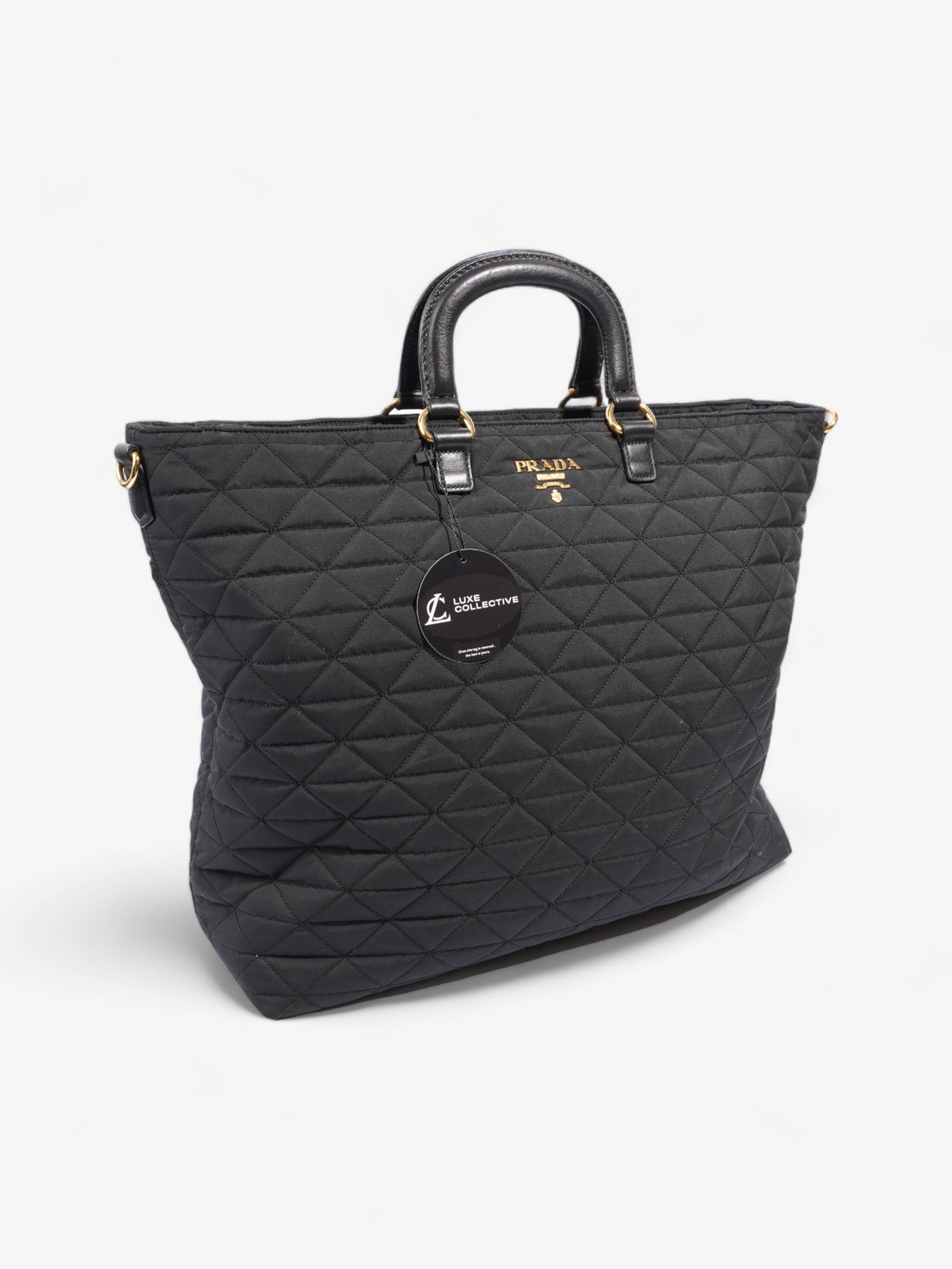 Prada Tessuto Quilted Tote Black Nylon
