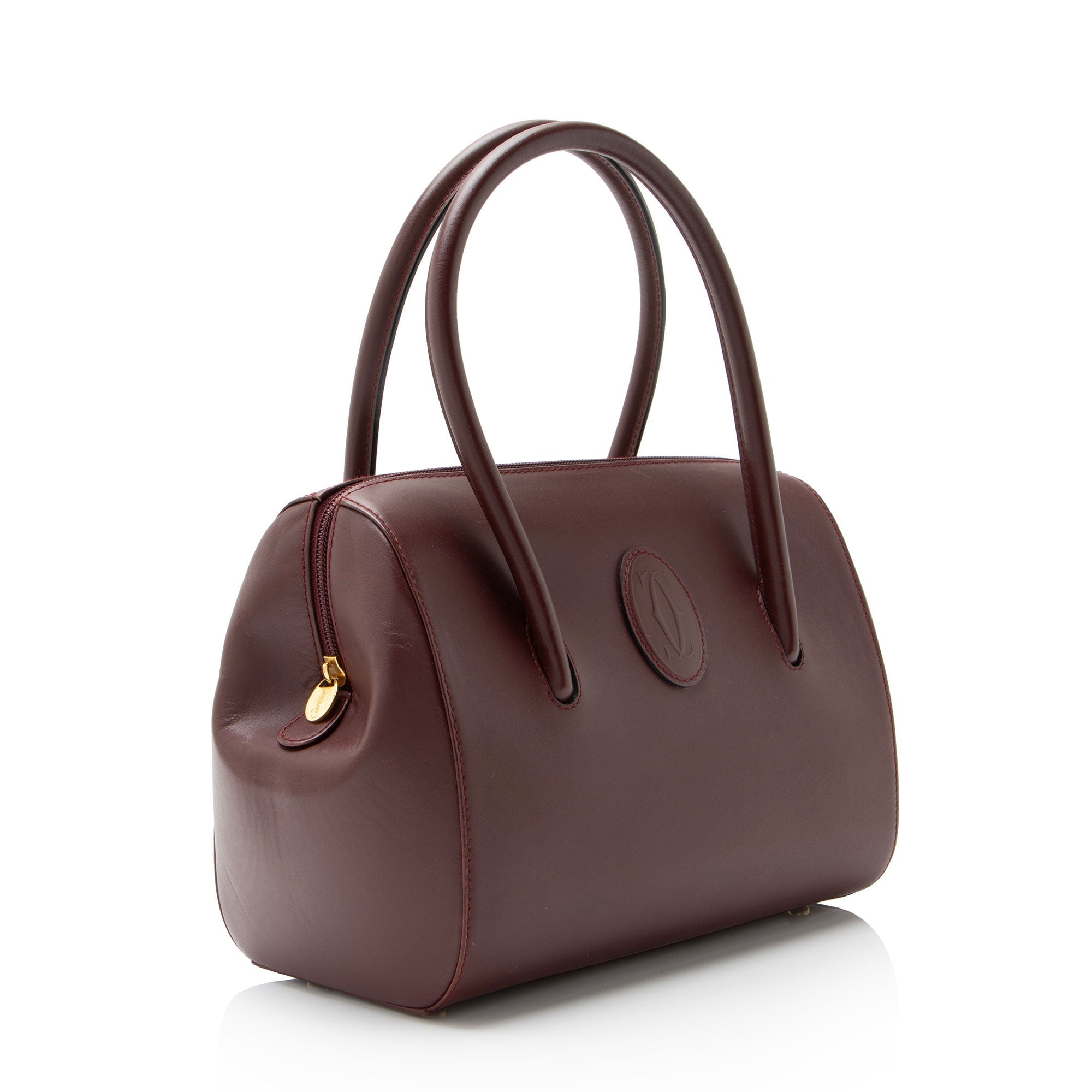 Cartier Vintage Calfskin Must de Cartier Boston Bag