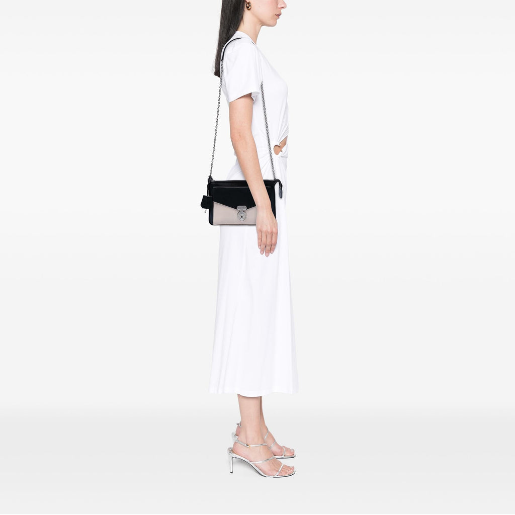 Celine Bicolor Leather Pocket Envelope Zip Crossbody