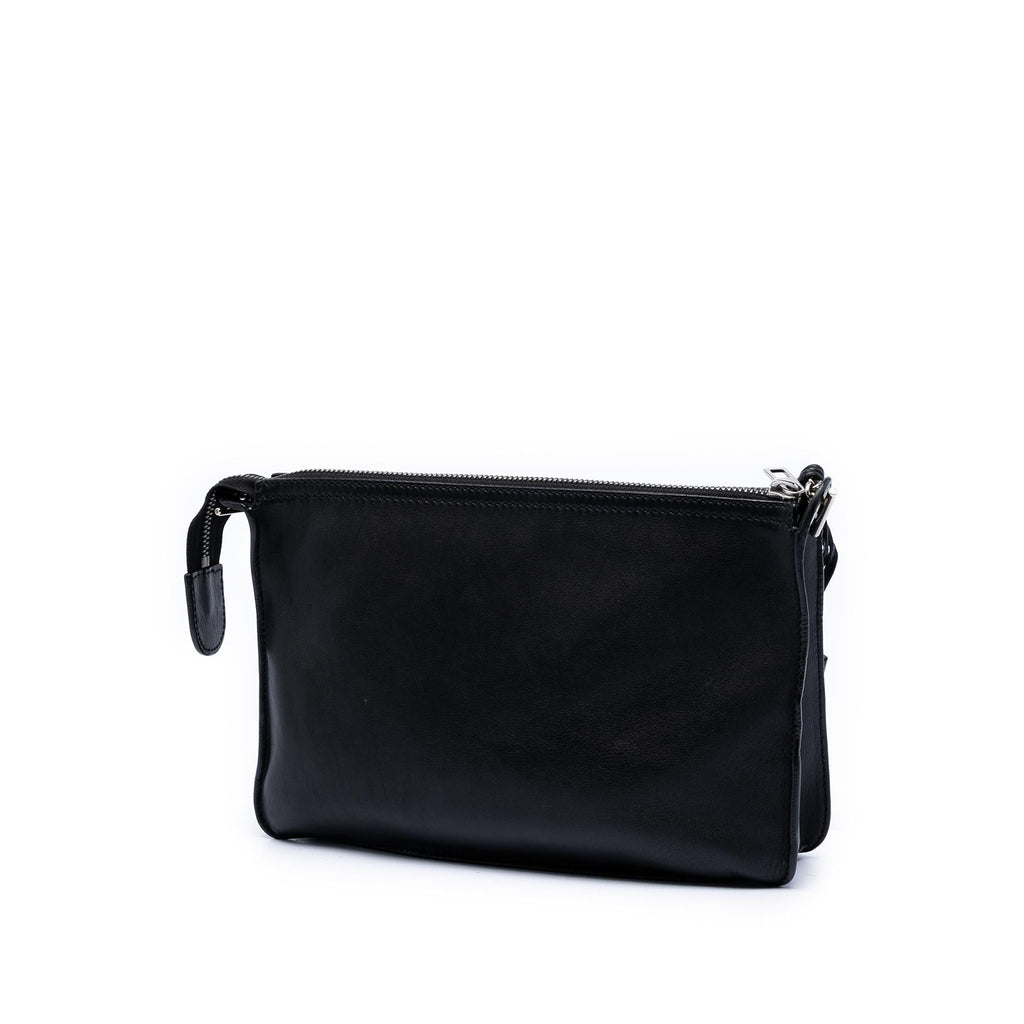 Celine Bicolor Leather Pocket Envelope Zip Crossbody