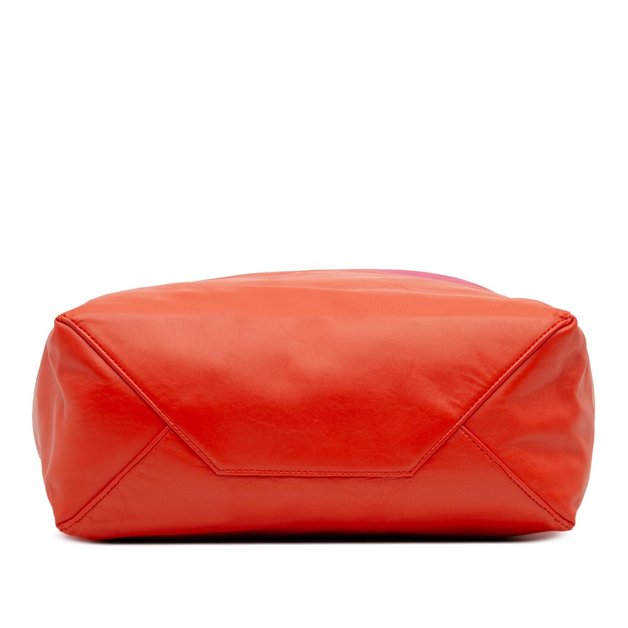 Celine Bicolor Leather Vertical Cabas Tote