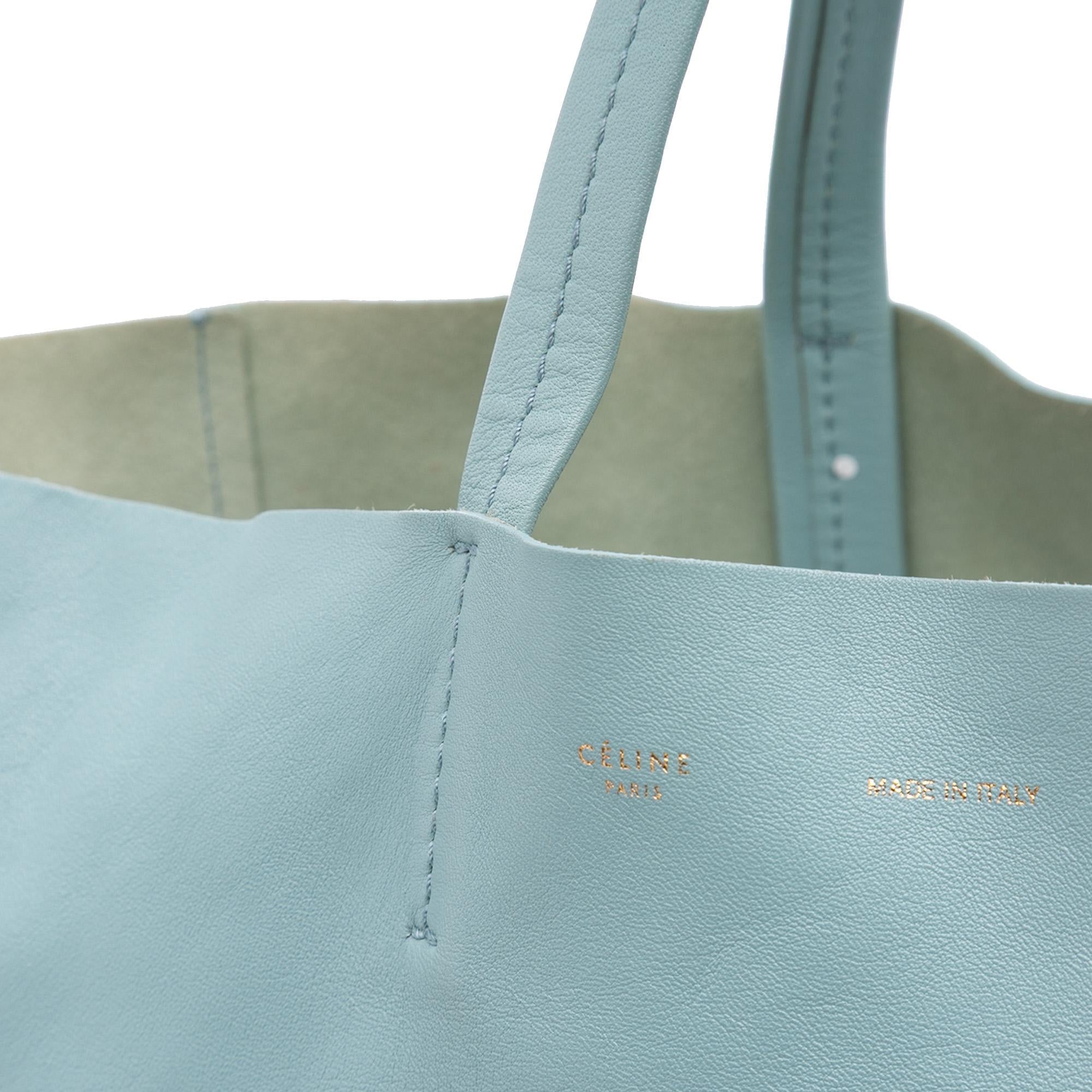 Celine Bicolor Leather Vertical Cabas Tote
