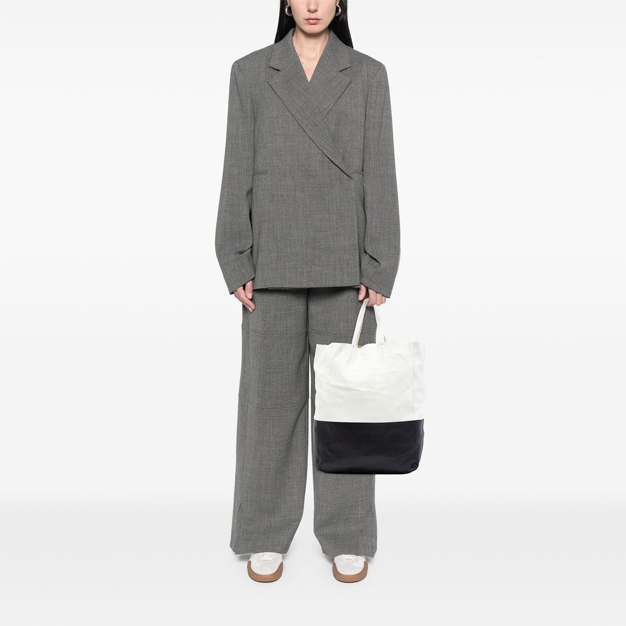 Celine Bicolor Leather Vertical Cabas Tote