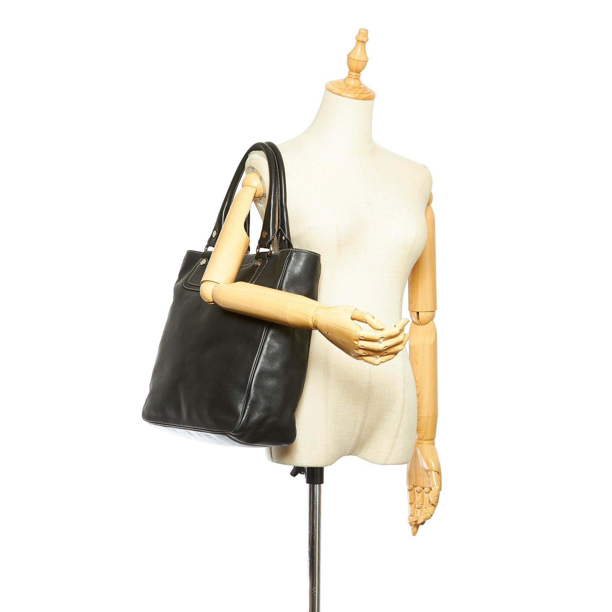 Celine Boogie Leather Tote Bag (SHG-37787)