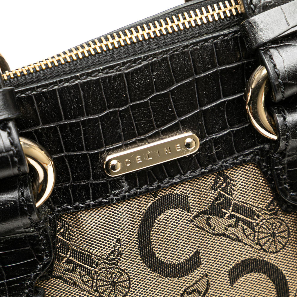 Celine C Carriage Canvas Satchel