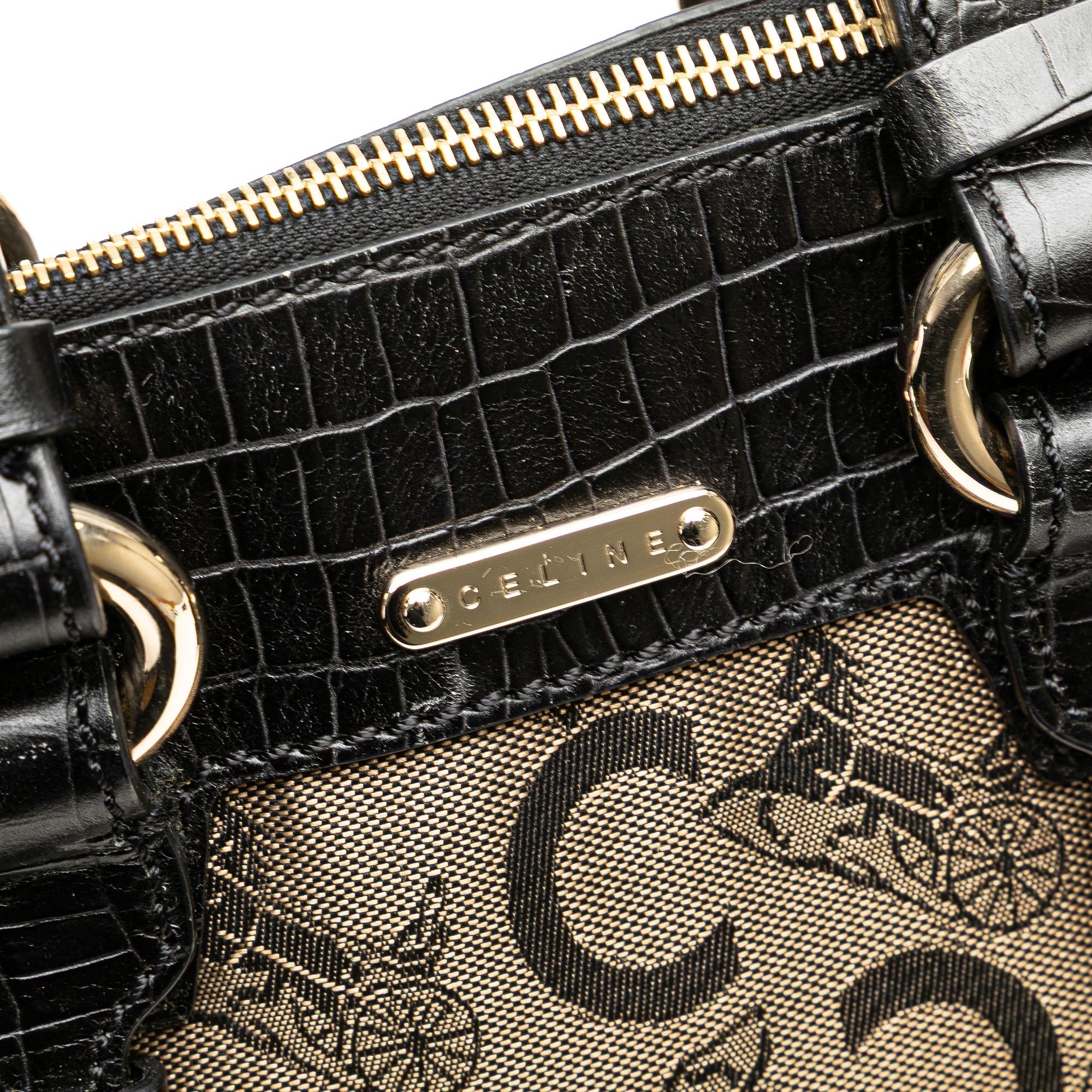 Celine C Carriage Canvas Satchel