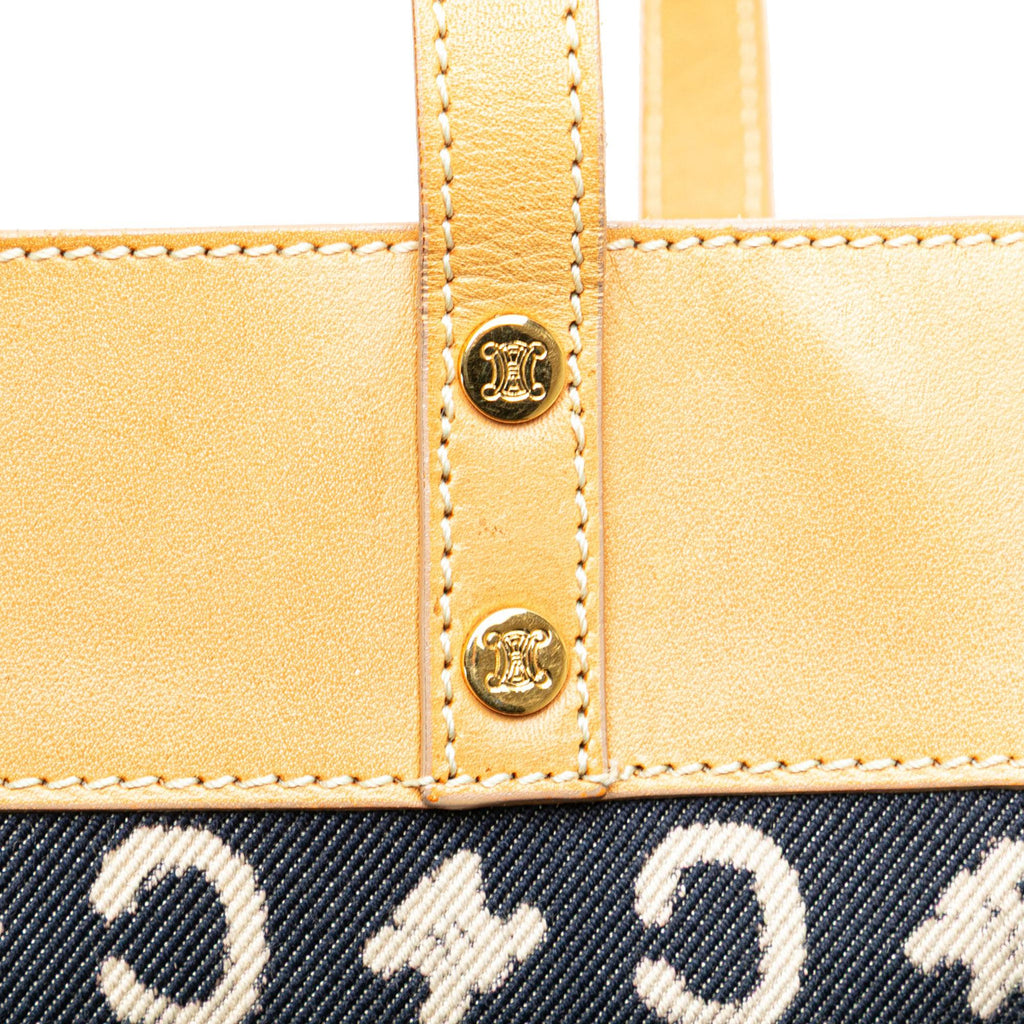 Celine C Macadam Denim Handbag