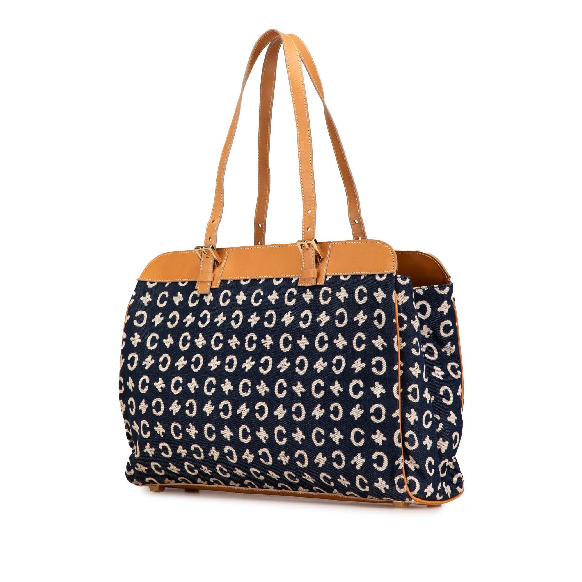 Celine C Macadam Denim Tote
