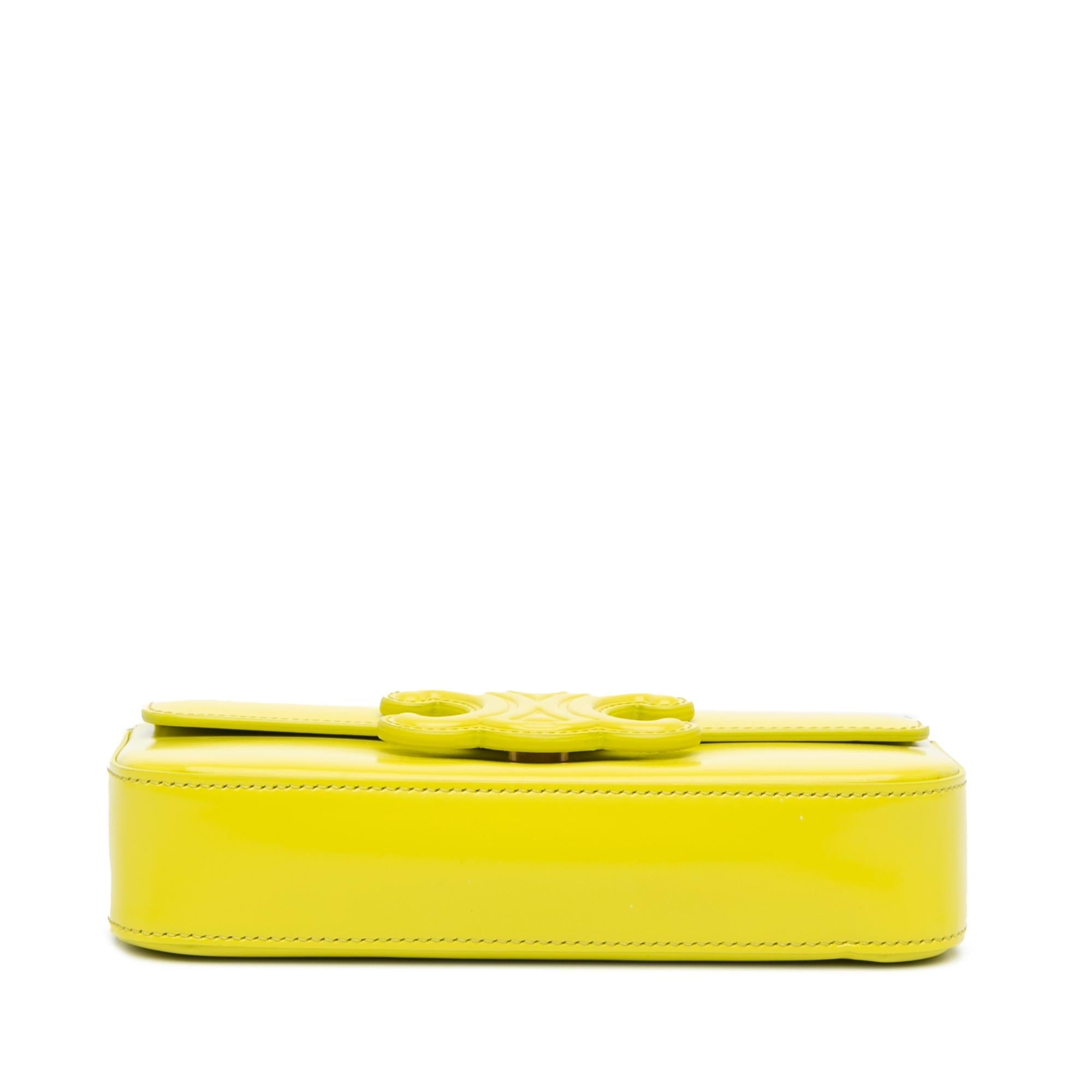 Celine Calfskin Cuir Triomphe Chain Shoulder Bag