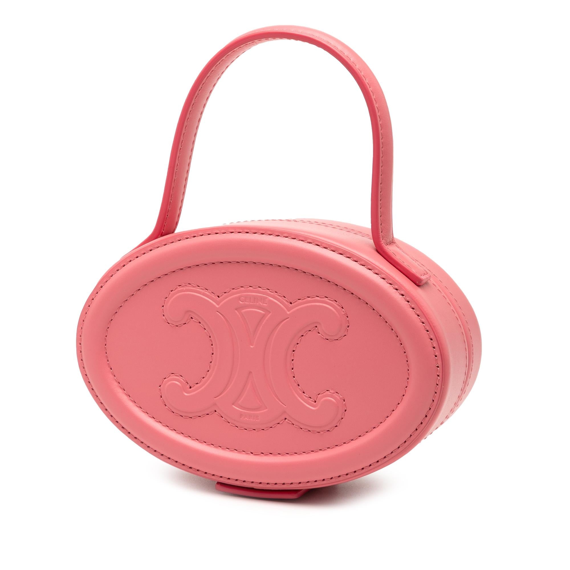 Celine Calfskin Cuir Triomphe Oval Handbag