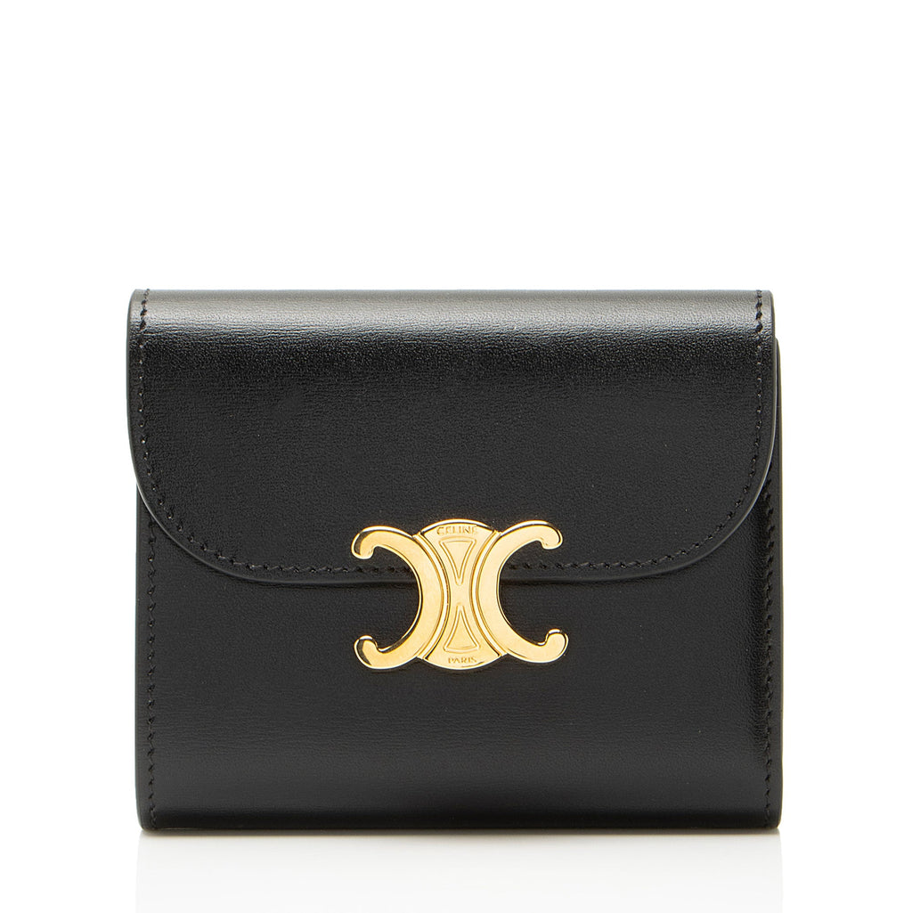 Celine Calfskin Triomphe Small Flap Wallet
