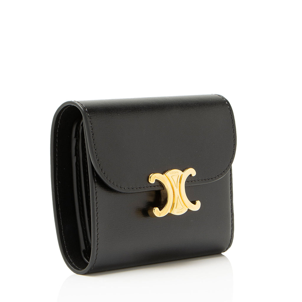 Celine Calfskin Triomphe Small Flap Wallet
