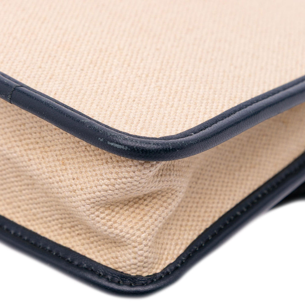 Celine Canvas Sulky Clutch With Chain