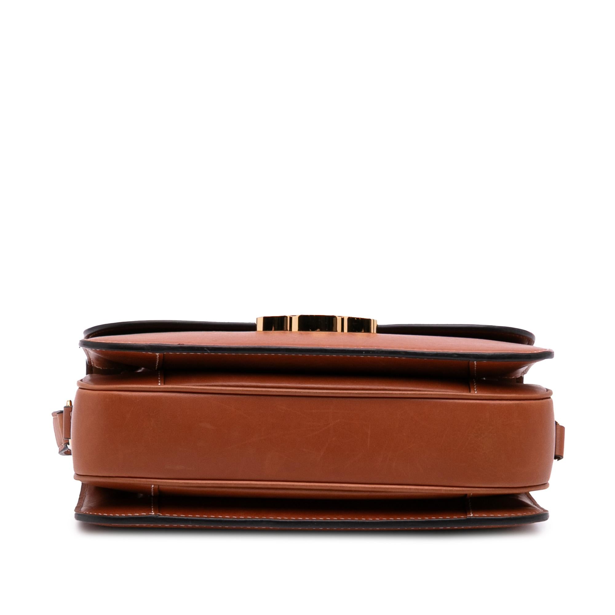 Celine Classique Natural Calfskin Triomphe Crossbody