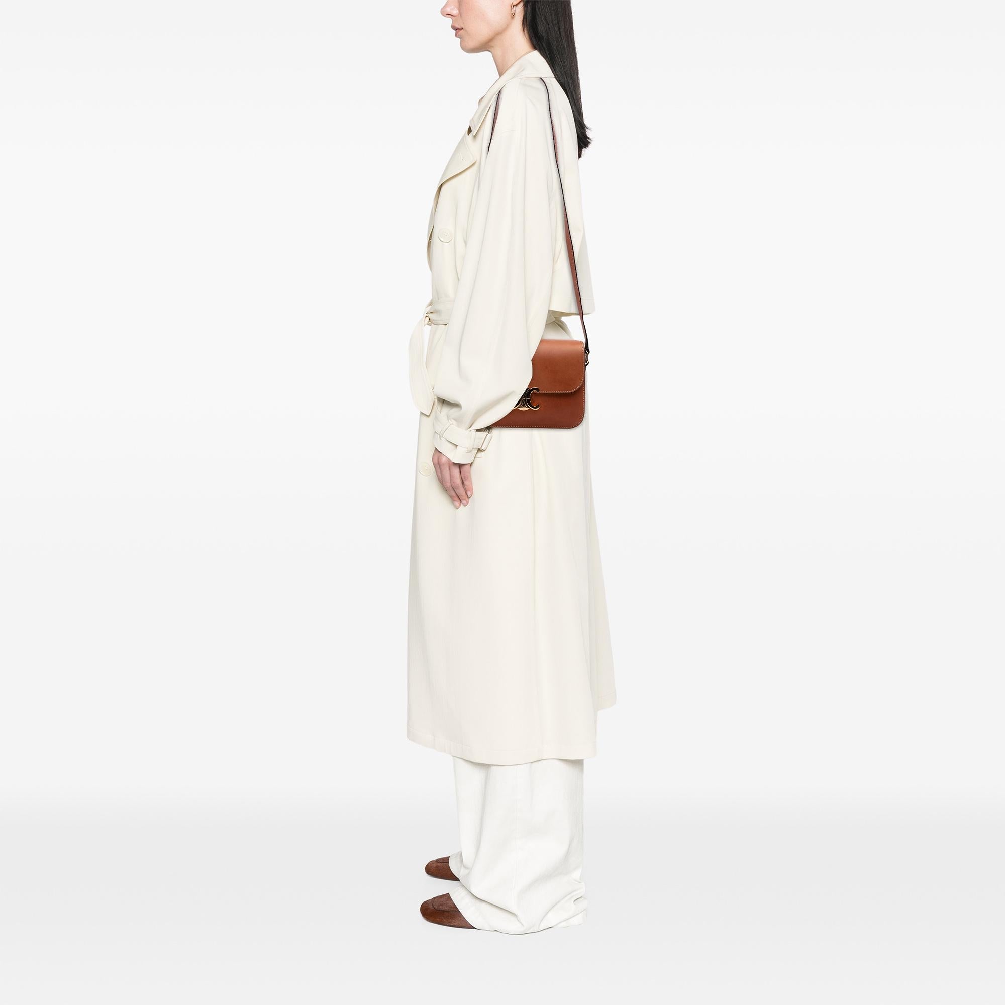 Celine Classique Natural Calfskin Triomphe Crossbody