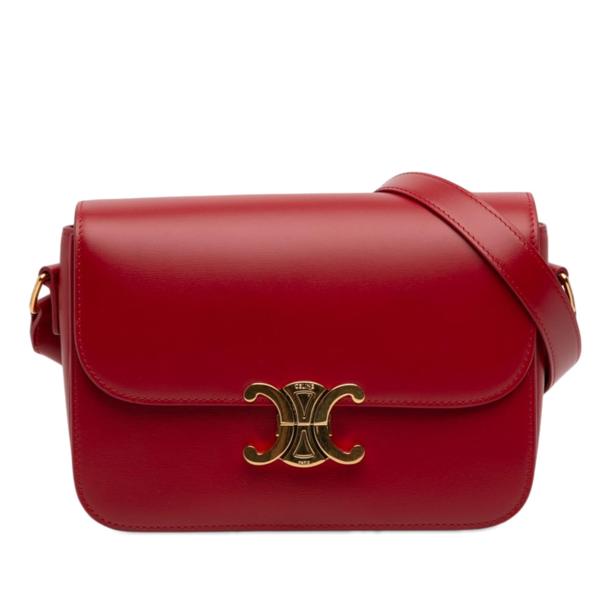 Celine Classique Shiny Calfskin Triomphe Crossbody