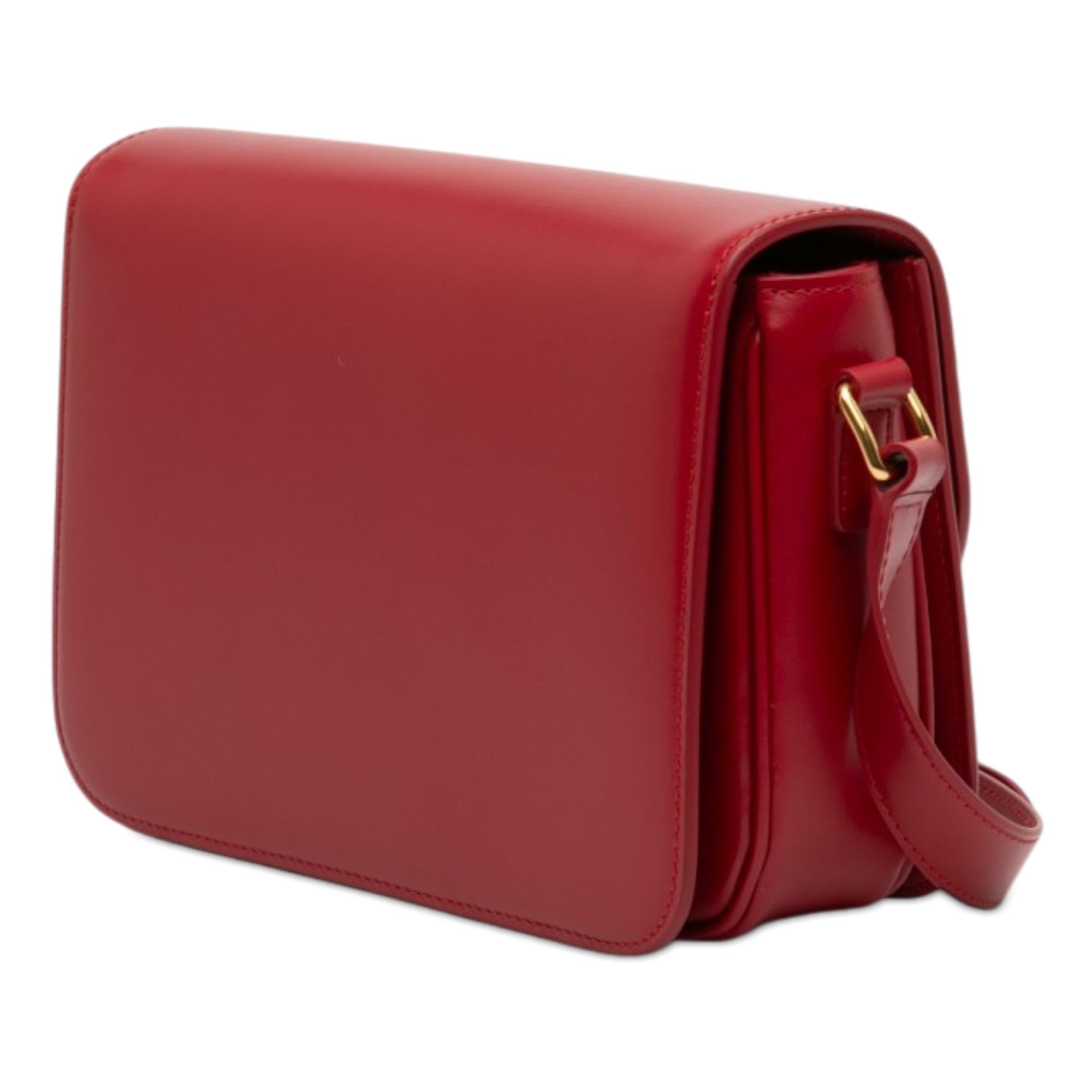 Celine Classique Shiny Calfskin Triomphe Crossbody