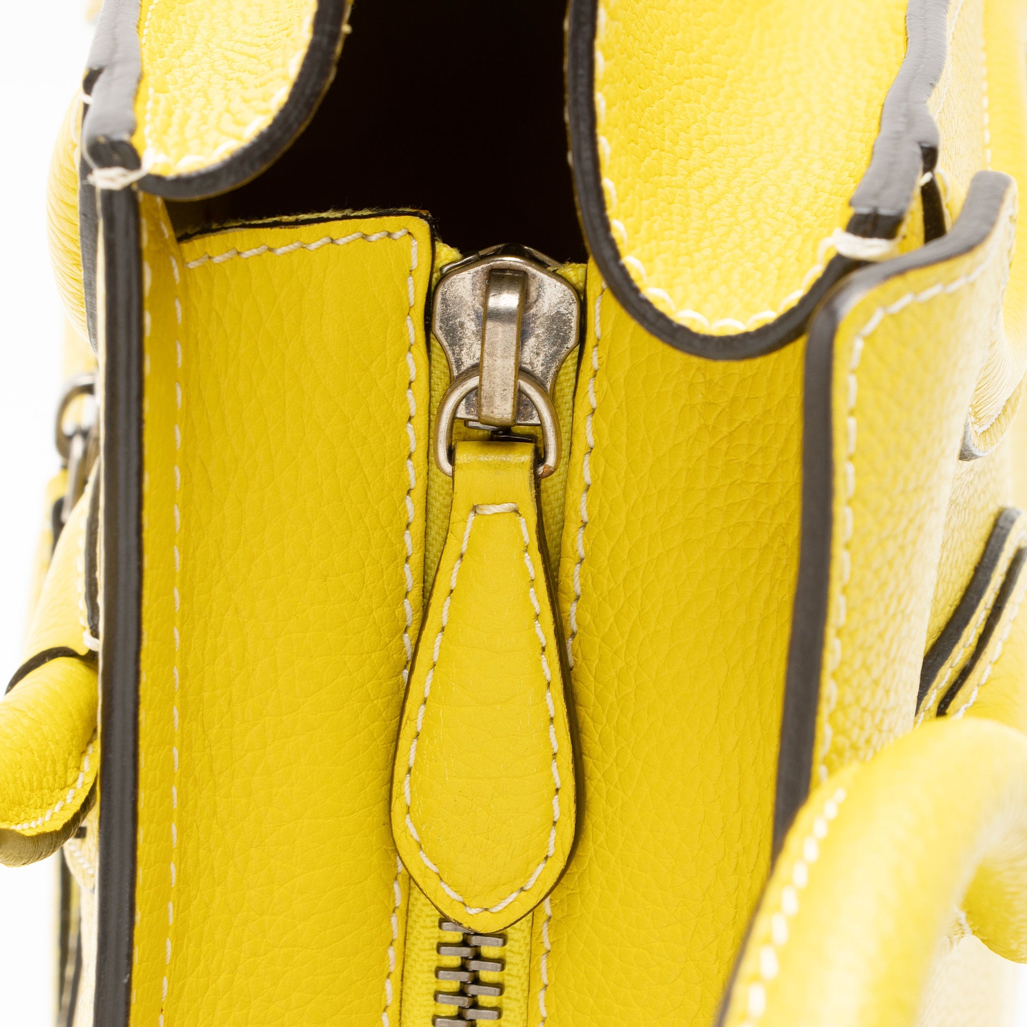 Celine Drummed Calfskin Micro Luggage Tote