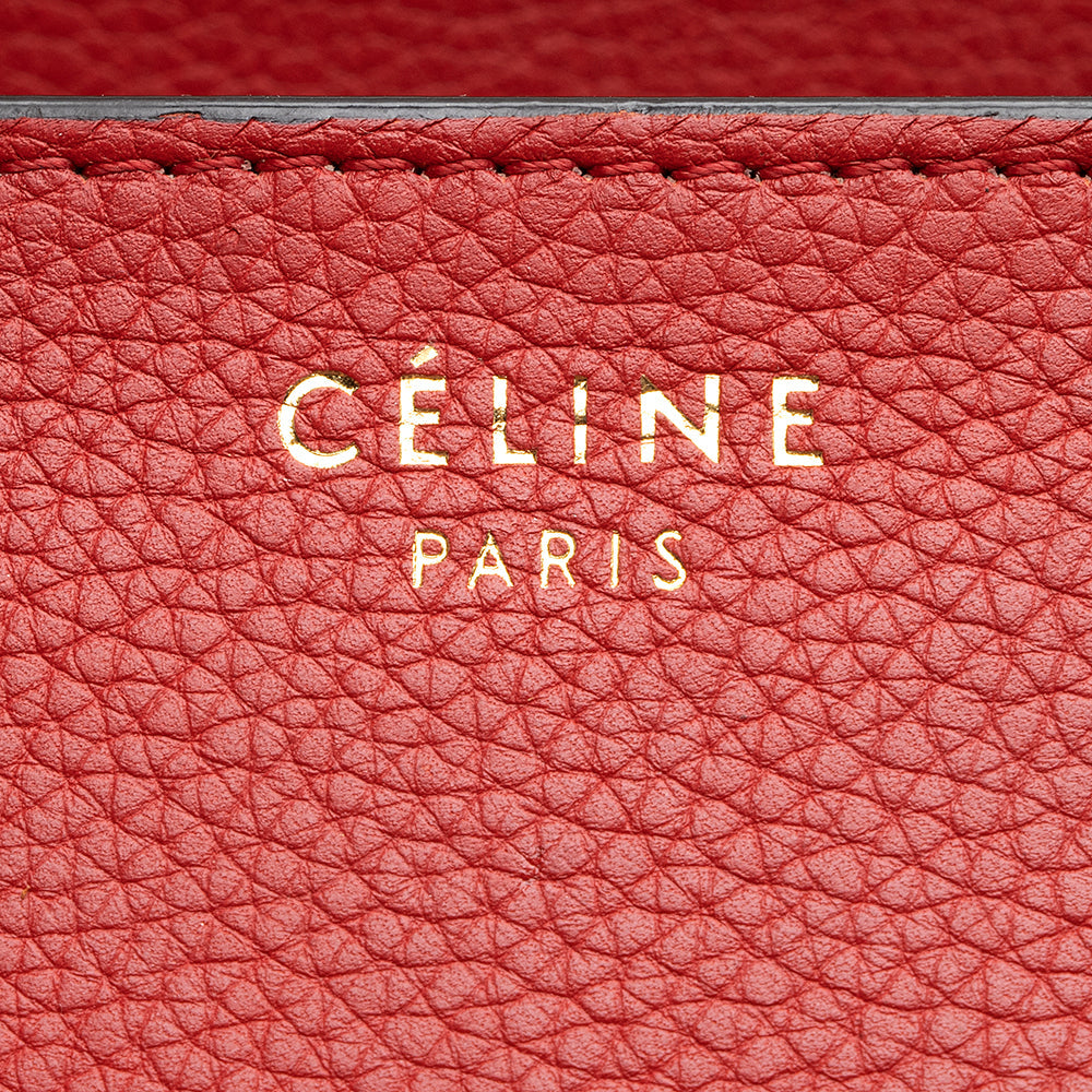 Celine Drummed Calfskin Mini Luggage Tote (SHF-21338)