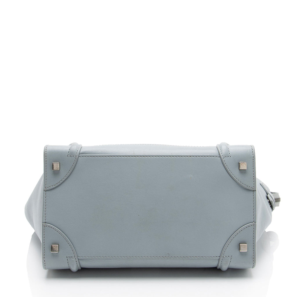 Celine Drummed Calfskin Mini Luggage Tote