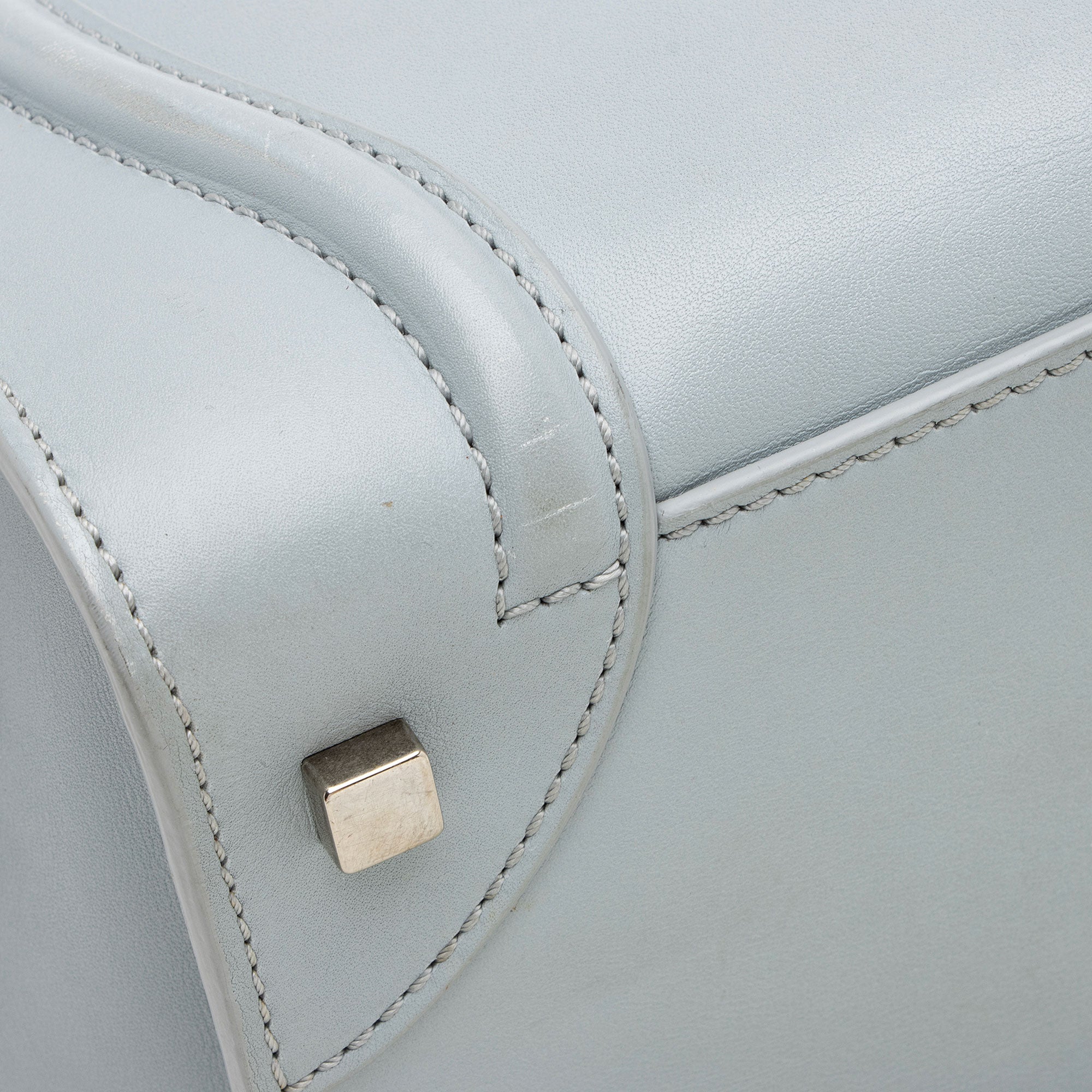 Celine Drummed Calfskin Mini Luggage Tote