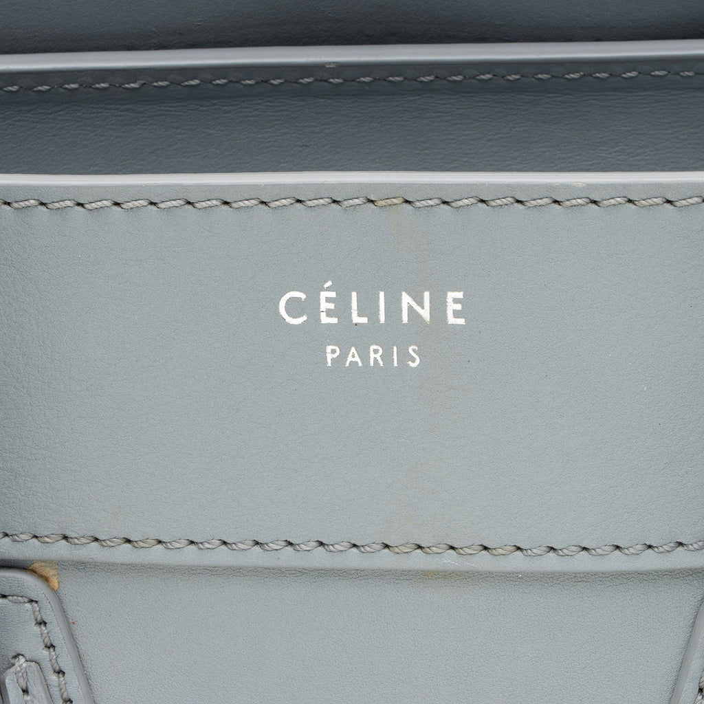 Celine Drummed Calfskin Mini Luggage Tote
