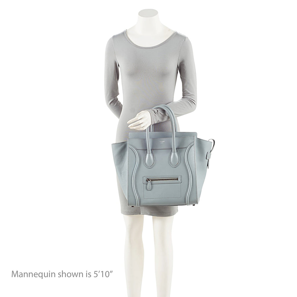 Celine Drummed Calfskin Mini Luggage Tote