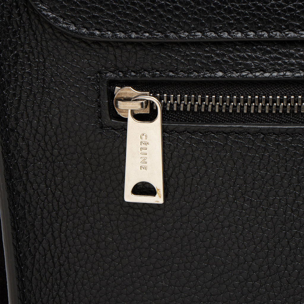 Celine Drummed Calfskin Suede Medium Trapeze Bag
