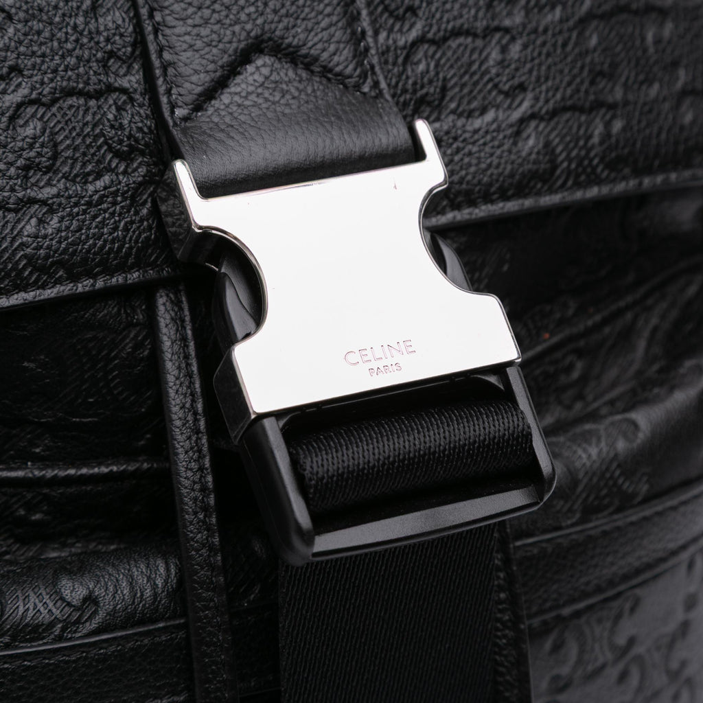 Celine Embossed Calfskin Triomphe Backpack