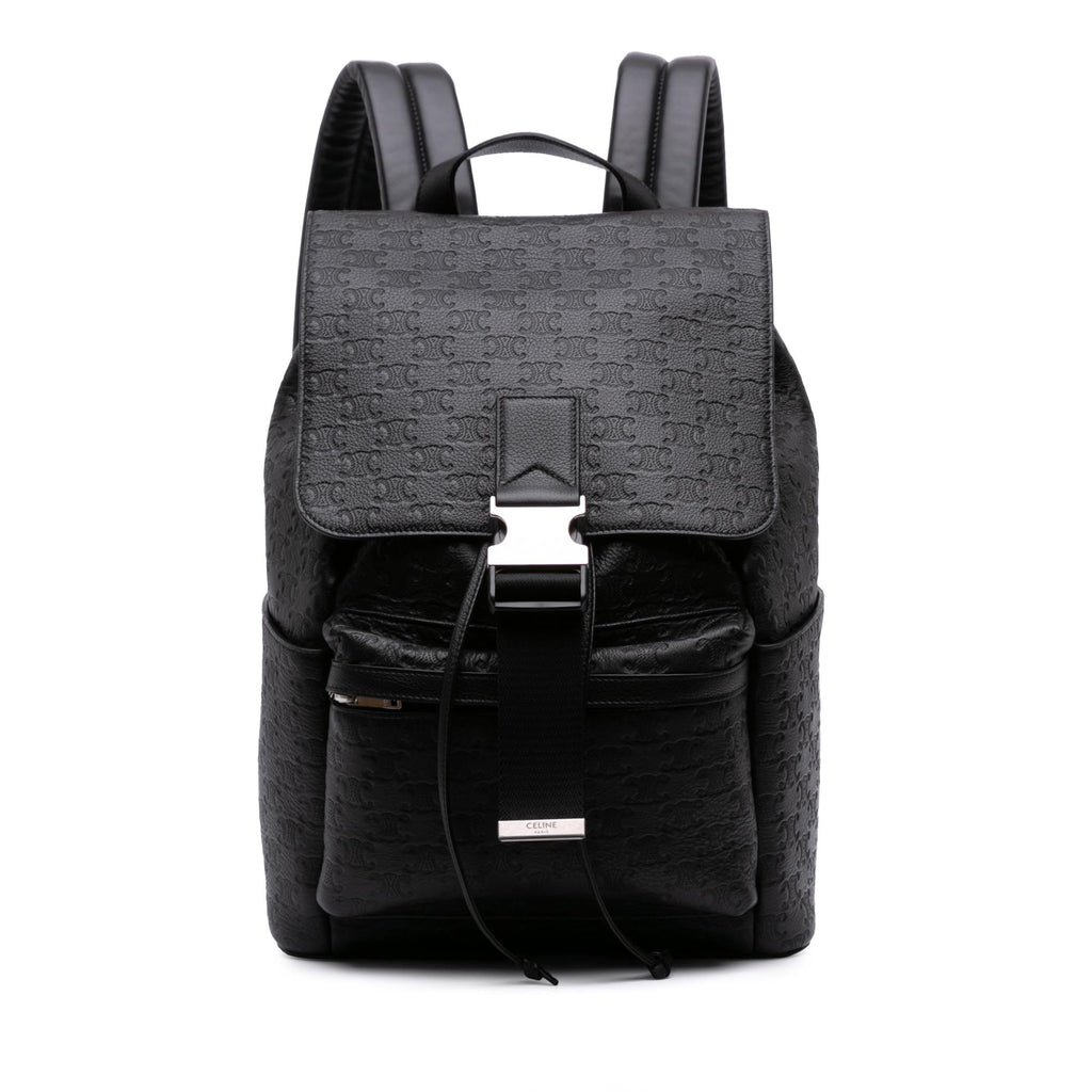 Celine Embossed Calfskin Triomphe Backpack