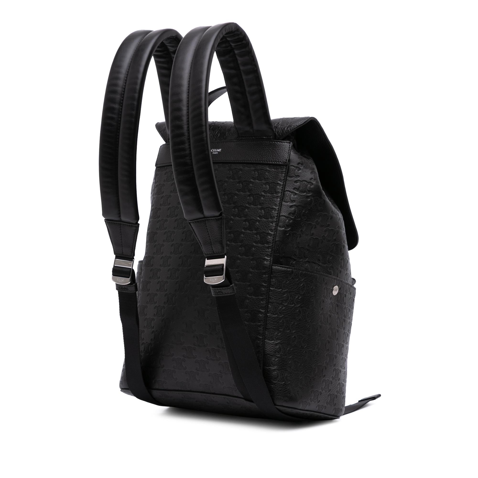 Celine Embossed Calfskin Triomphe Backpack