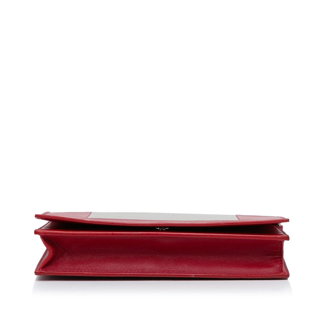 Celine Frame Leather Wallet on Chain