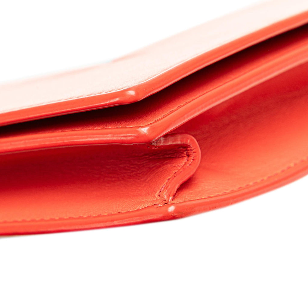 Celine Frame Leather Wallet on Chain