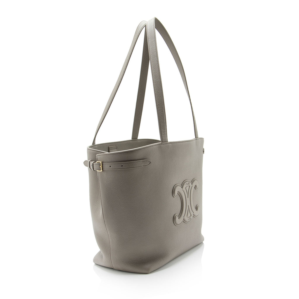 Celine Grained Calfskin Triomphe Cabas Anais Medium Tote