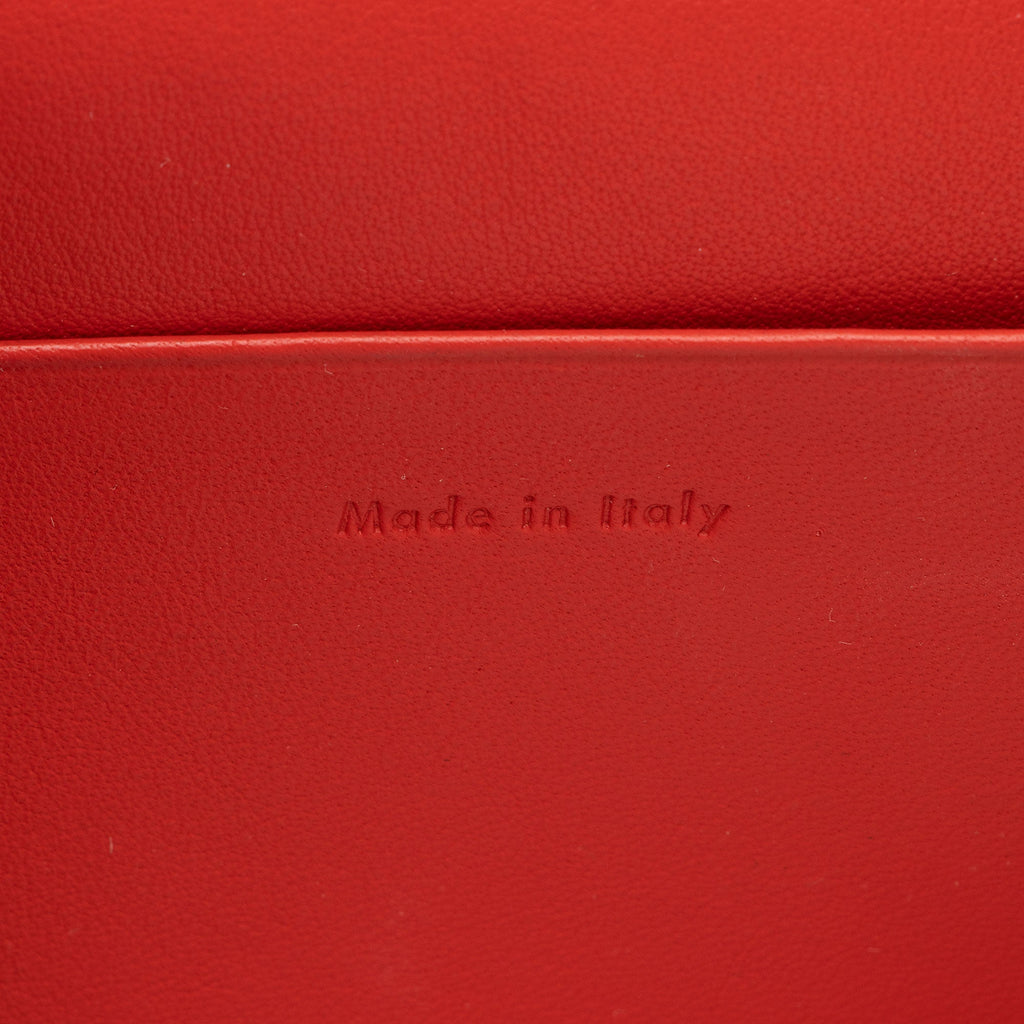 Celine Lambskin Frame Evening Clutch on Chain