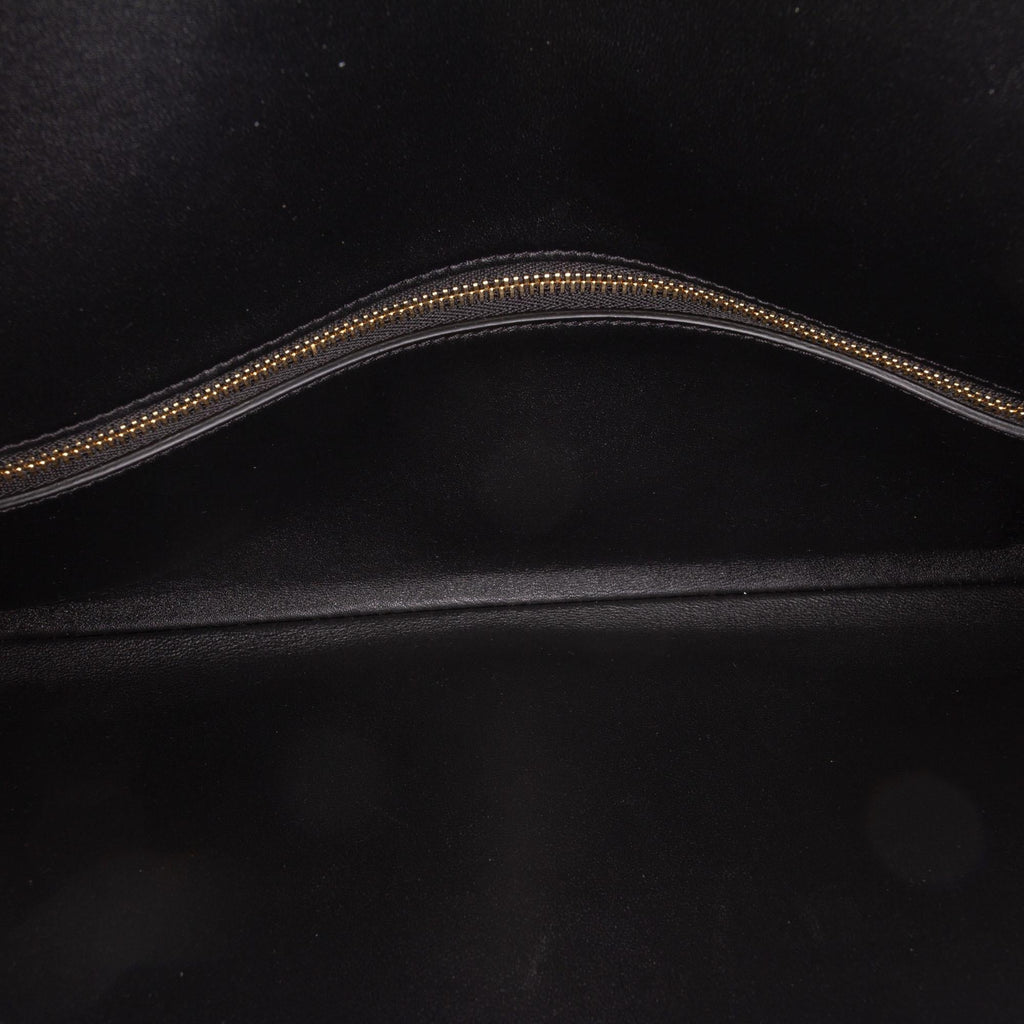 Celine Leather Asymmetric Logo Clutch