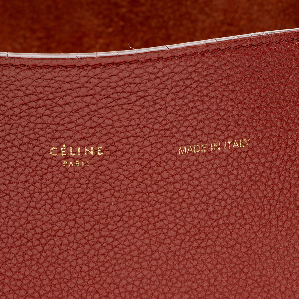 Celine Leather Cabas Phantom Medium Tote