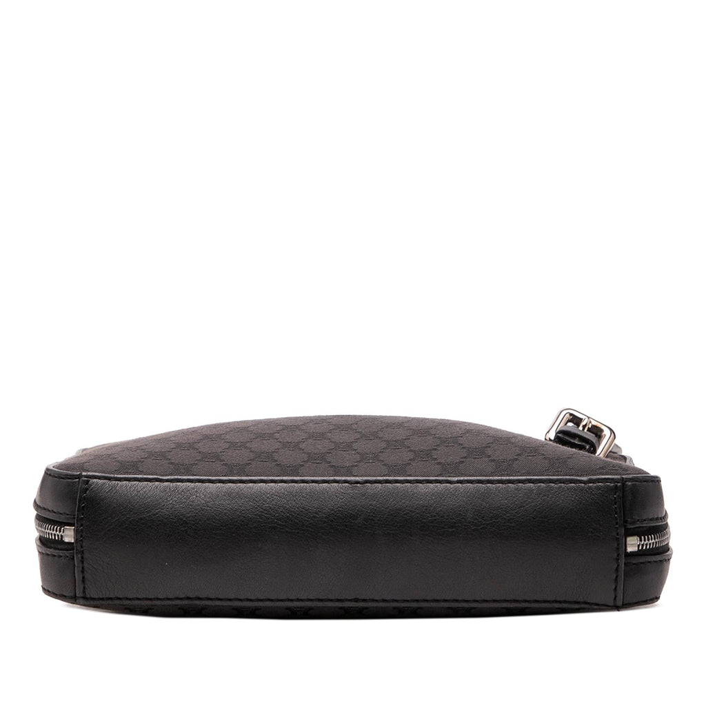 Celine Leather Trimmed Macadam Canvas Messenger Bag