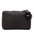 Celine Leather Trimmed Macadam Canvas Messenger Bag